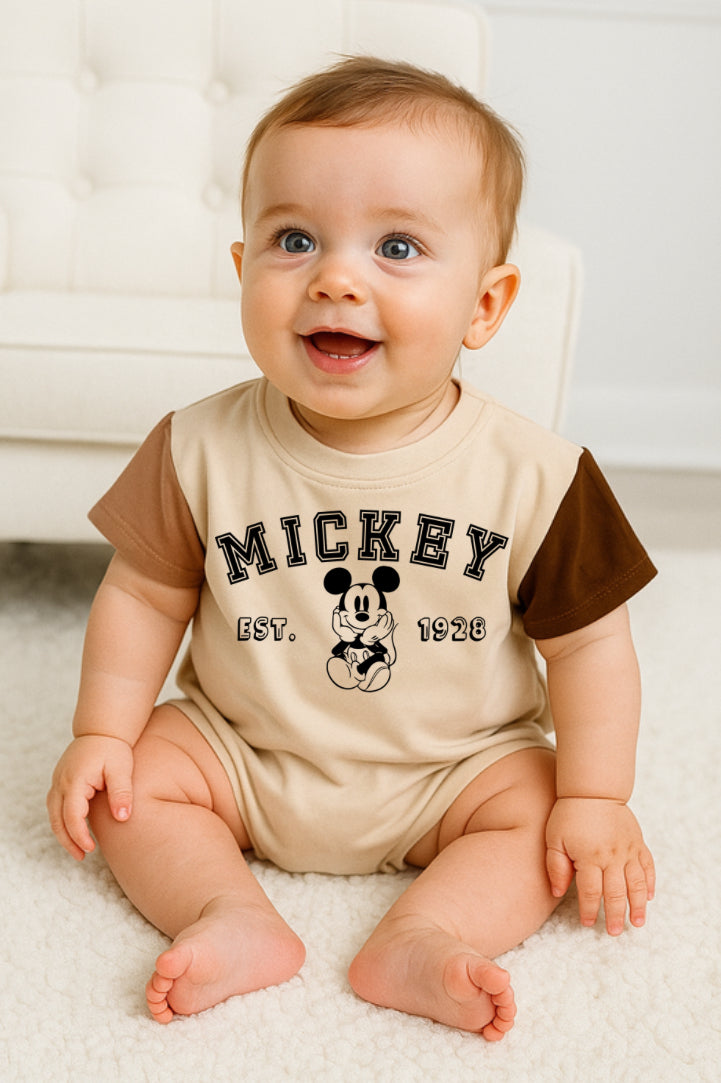 Goose baby Color Block T-Shirt Bubble Romper Hippo Boutique