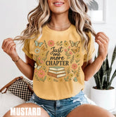 Bookish One More Chapter Floral Women’s T-Shirt Hippo Boutique