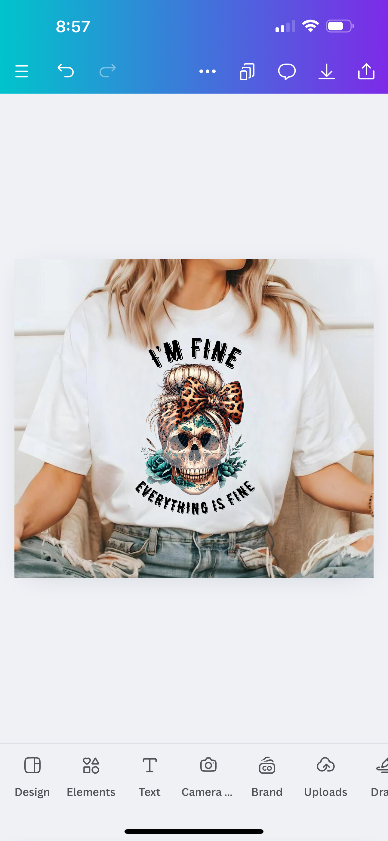 Mama Floral Skull Leopard Digital File PNG Hippo Boutique
