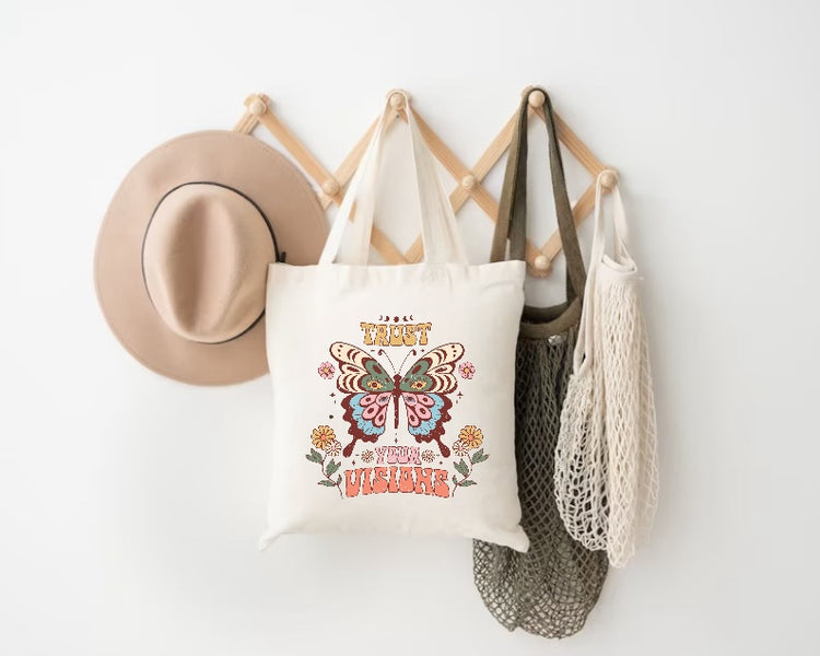 Trust Your Visions Boho Tote Bag Hippo Boutique