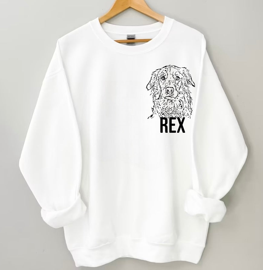 Dog Portrait Sweatshirt Hippo Boutique