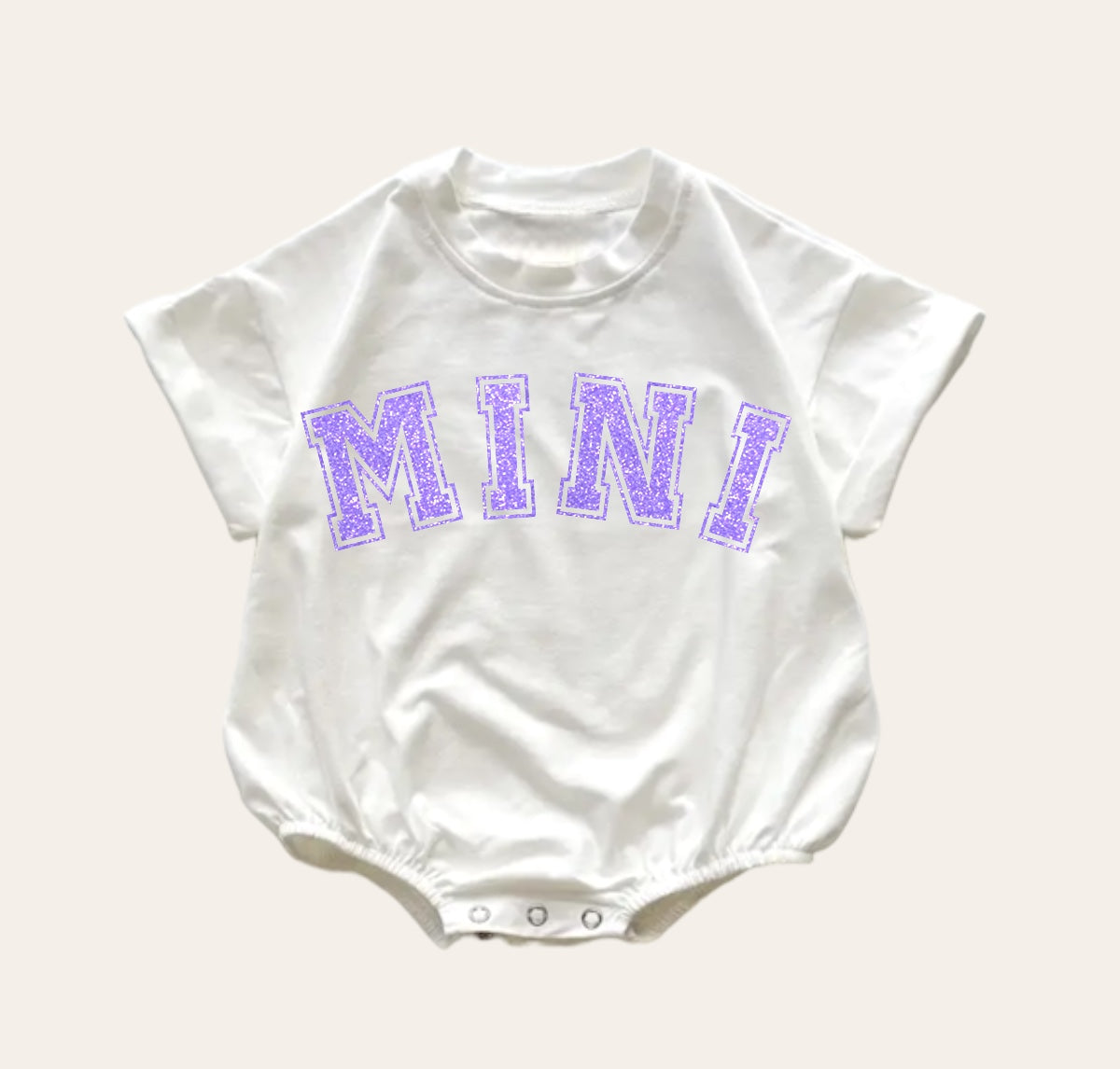 Glitter Mini Baby t-shirt Bubble Romper Hippo Boutique