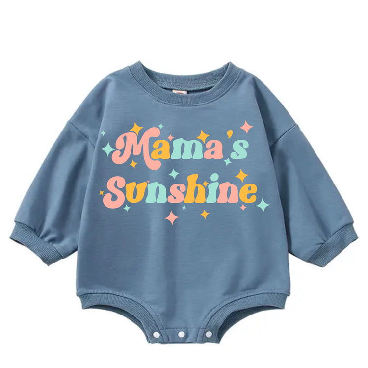 Mama’s Sunshine Baby Sweatshirt Romper Hippo Boutique