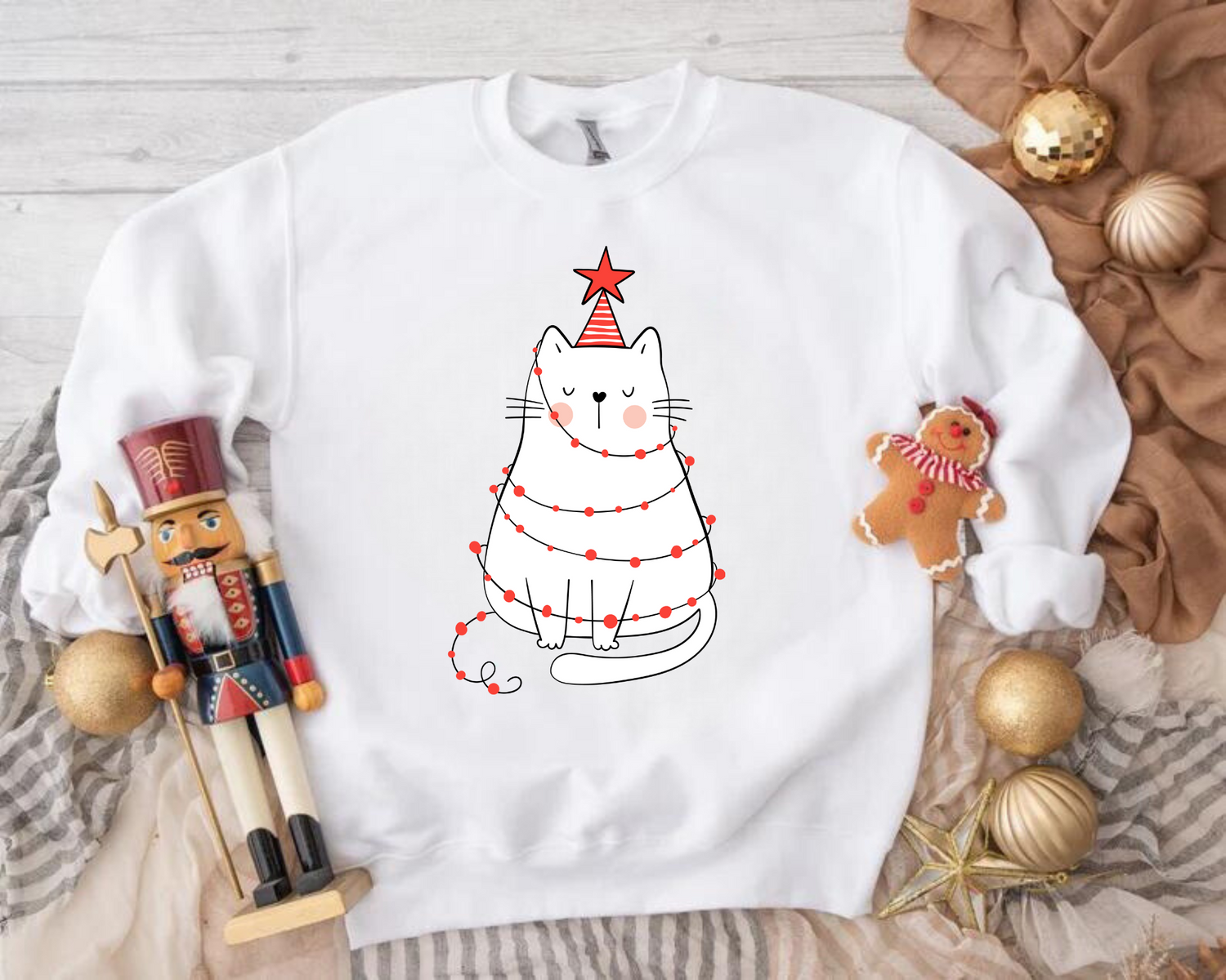 Cat Christmas Sweatshirts Hippo Boutique