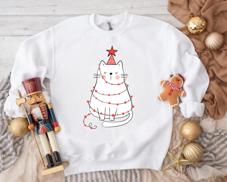 Cat Christmas Sweatshirts Hippo Boutique