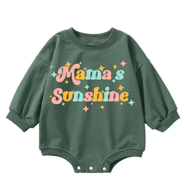 Mama’s Sunshine Baby Sweatshirt Romper Hippo Boutique