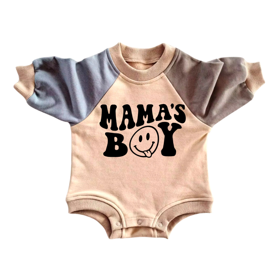 Mamas Boy Color Block Oversized Sweatshirt Romper Hippo Boutique