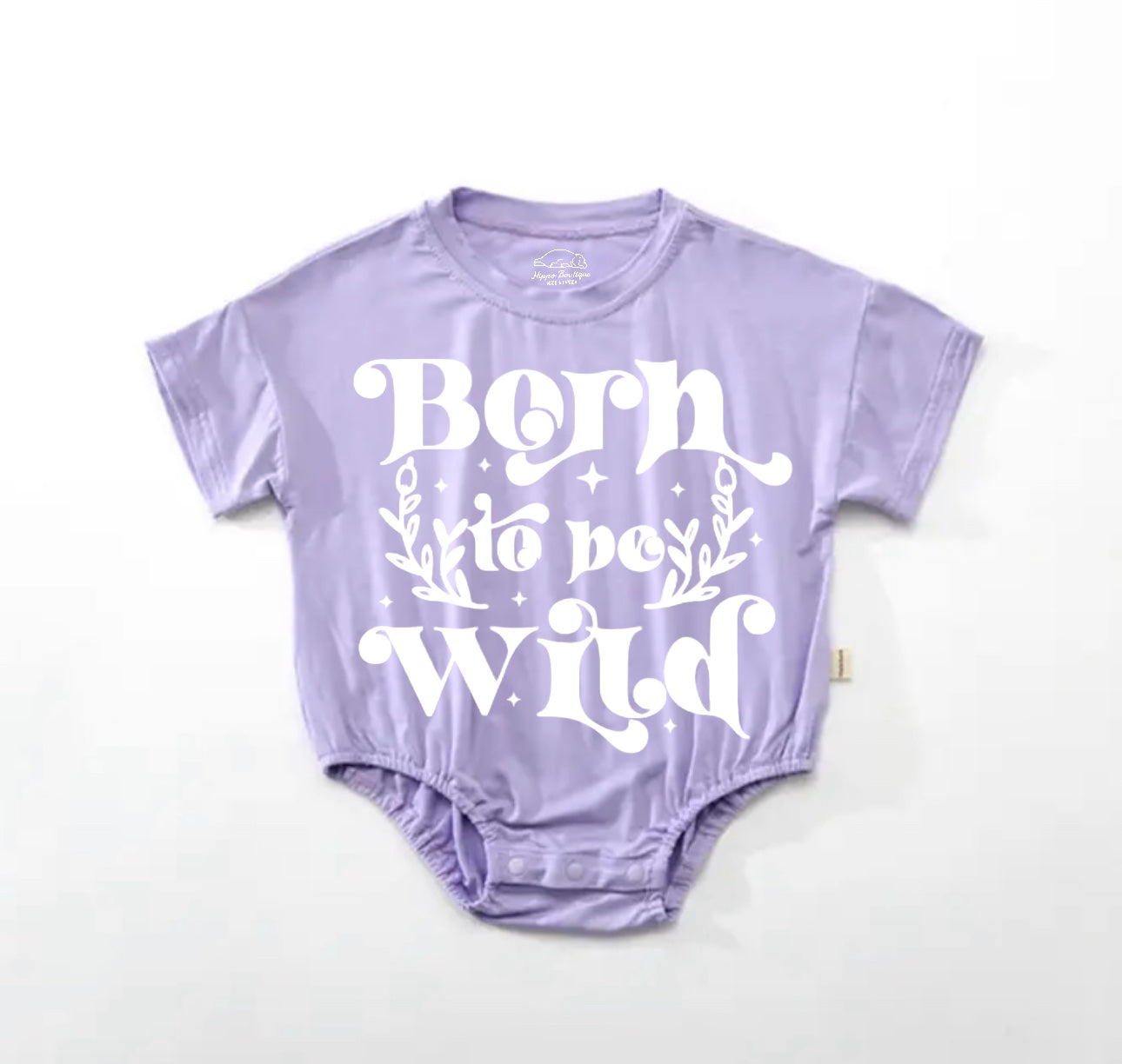 Born To Be Wild boho Baby t-shirt Bubble Romper Hippo Boutique