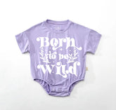 Born To Be Wild boho Baby t-shirt Bubble Romper Hippo Boutique
