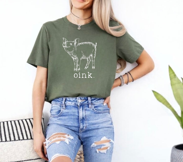 Oink Piggy Women’s T-Shirts Hippo Boutique