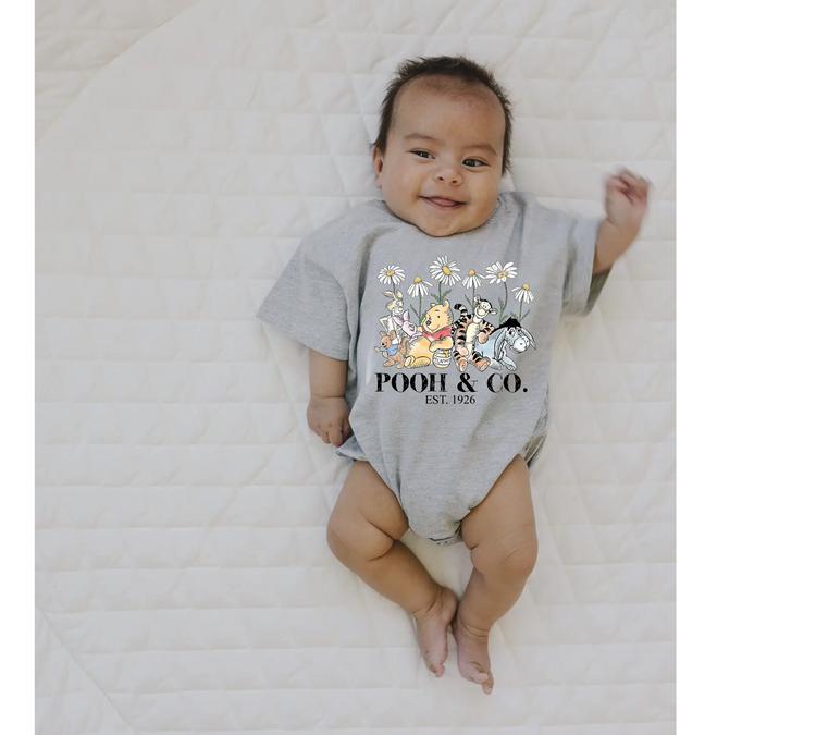 Pooh Baby & toddler Boy t-shirt bubble Romper Hippo Boutique