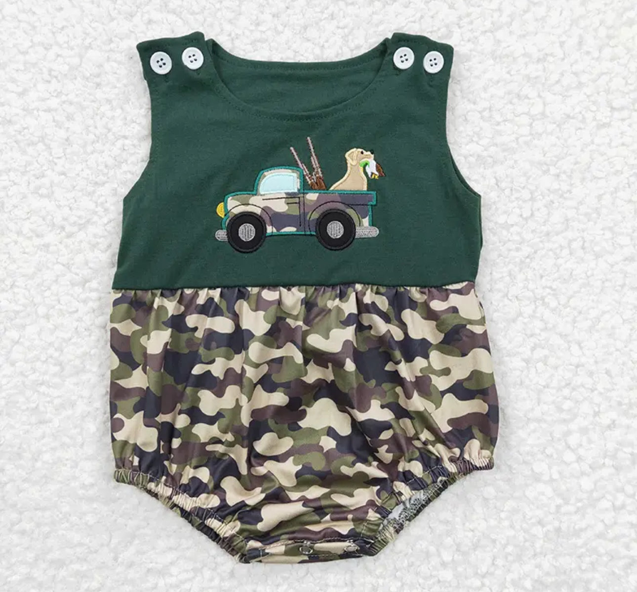 Baby Girl Camo Hunting Rompers Hippo Boutique