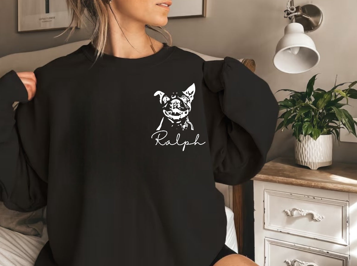 Dog Portrait Sweatshirt Hippo Boutique