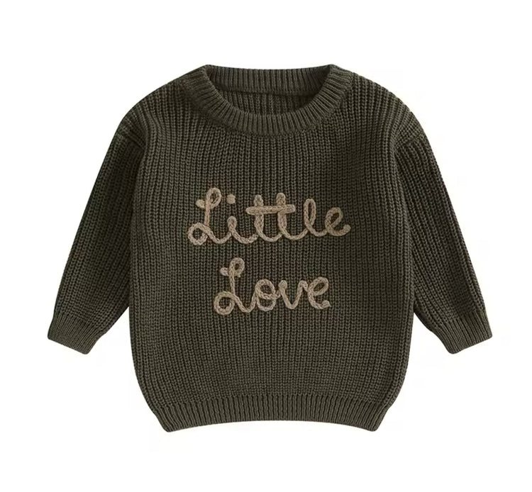 Baby & Kids Embroidered Little Love knit Sweaters Hippo Boutique
