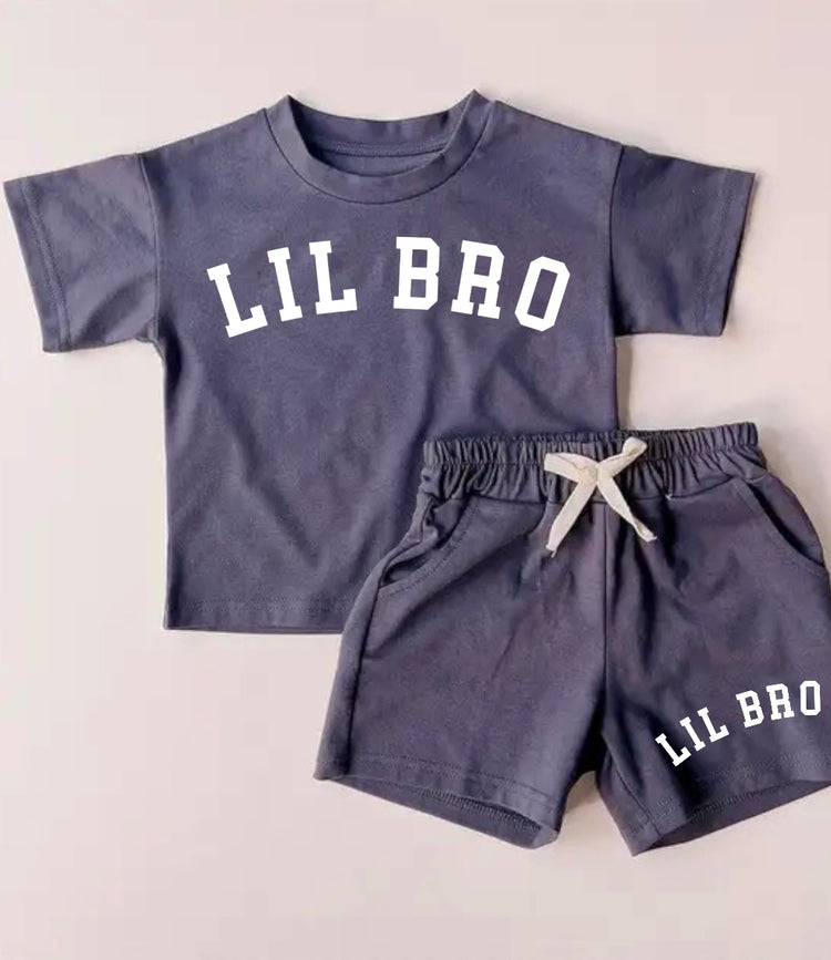 Little Bro Baby Boy T-Shirt & Shorts Set Hippo Boutique