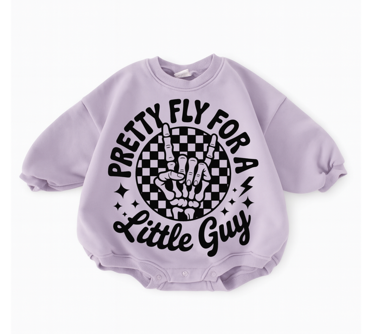 Baby Cotton Sweatshirt Romper - Pretty Fly Hippo Boutique