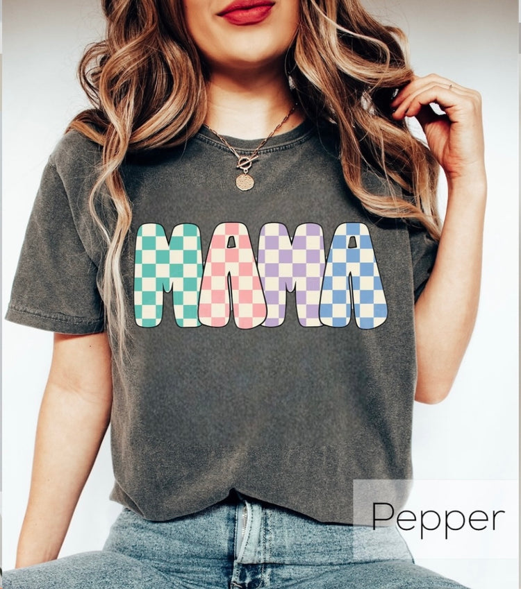 Checkered Mama T-Shirts Hippo Boutique