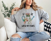 Women’s Crewneck Sweatshirts - If I Die Water My Plants Hippo Boutique