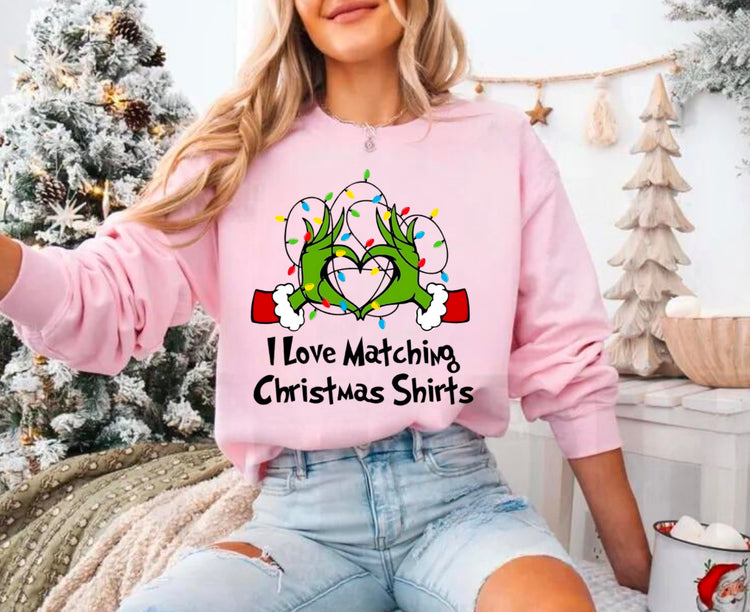 Matching Grinch Christmas Tshirts & Sweatshirts Hippo Boutique