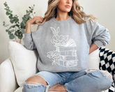 Floral books Sweatshirts Hippo Boutique