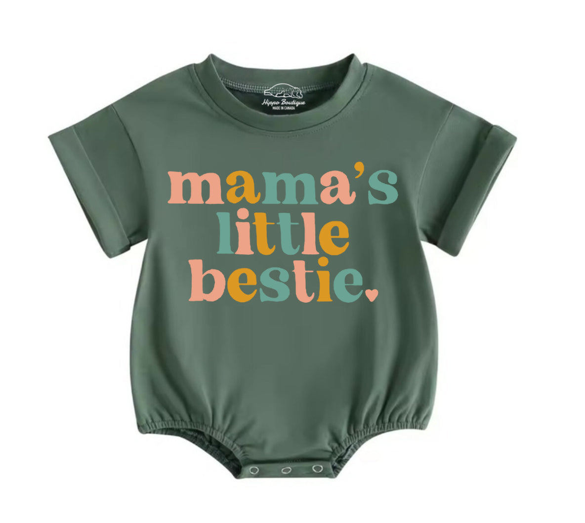 Mama’s Little Bestie Baby t-shirt bubble Romper