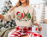 Custom Christmas Mama Sweatshirt with children’s name on sleeve Hippo Boutique