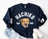 RIP Dog Memorial Sweatshirts with Portrait and paw on sleeve Hippo Boutique