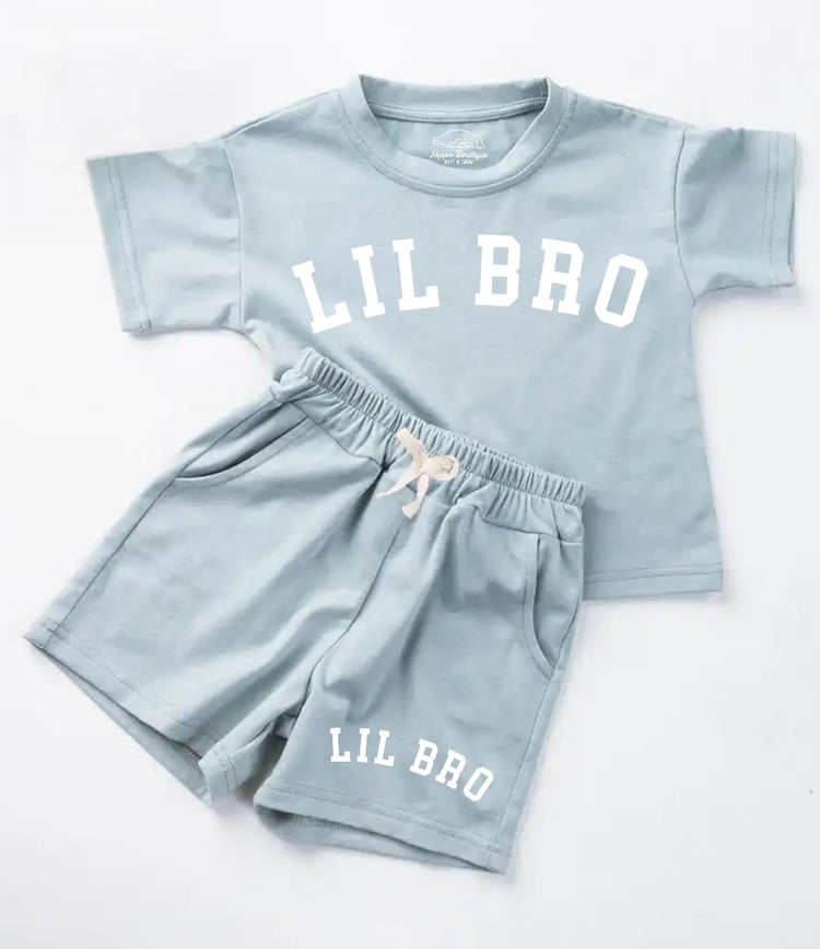 Little Bro Baby Boy T-Shirt & Shorts Set Hippo Boutique