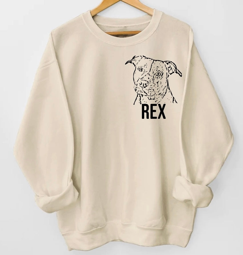 Dog Portrait Sweatshirt Hippo Boutique