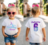 Custom Birthday Mermaid T-Shirts Hippo Boutique