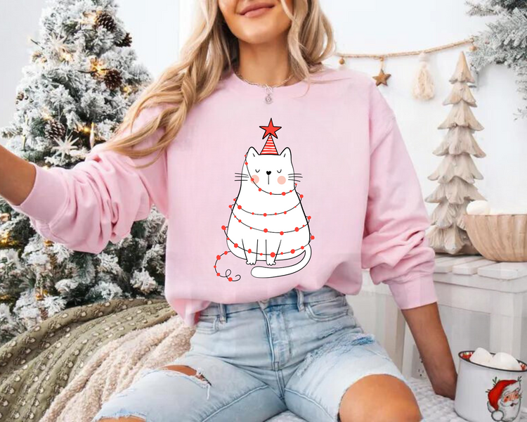 Cat Christmas Sweatshirts Hippo Boutique