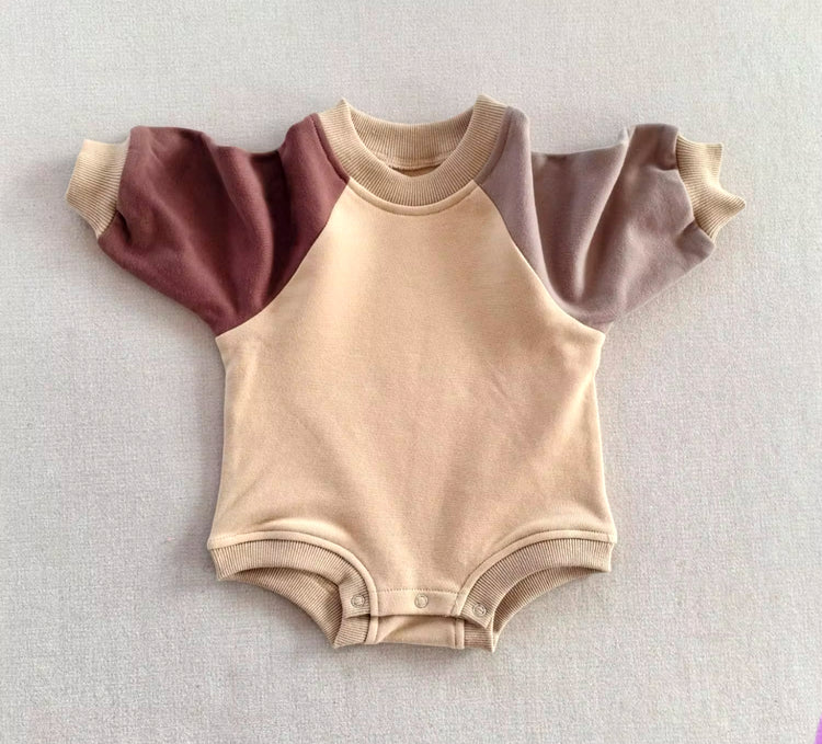 Color Block Oversized Sweatshirt Romper Hippo Boutique