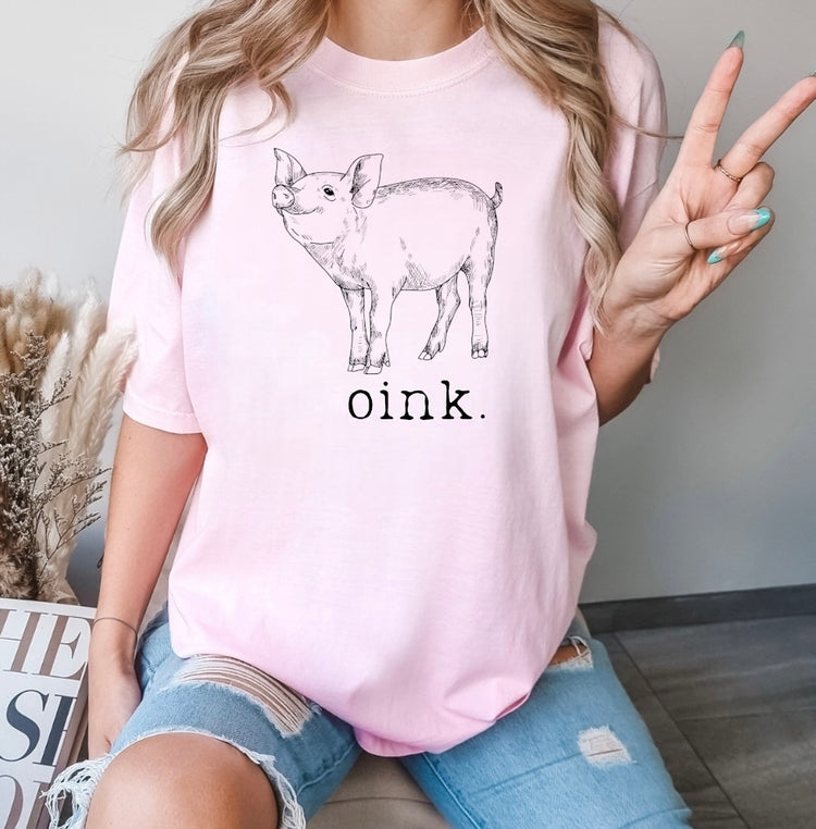 Oink Piggy Women’s T-Shirts Hippo Boutique