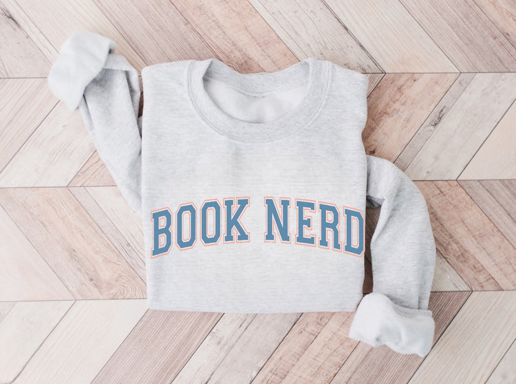 Book Nerd Sweatshirt Hippo Boutique