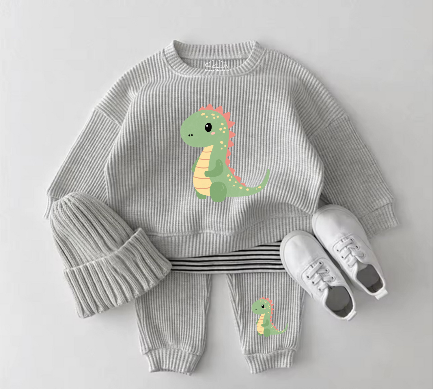 Baby Waffle Knit Jogger Outfit - Floral Dachshund Hippo Boutique