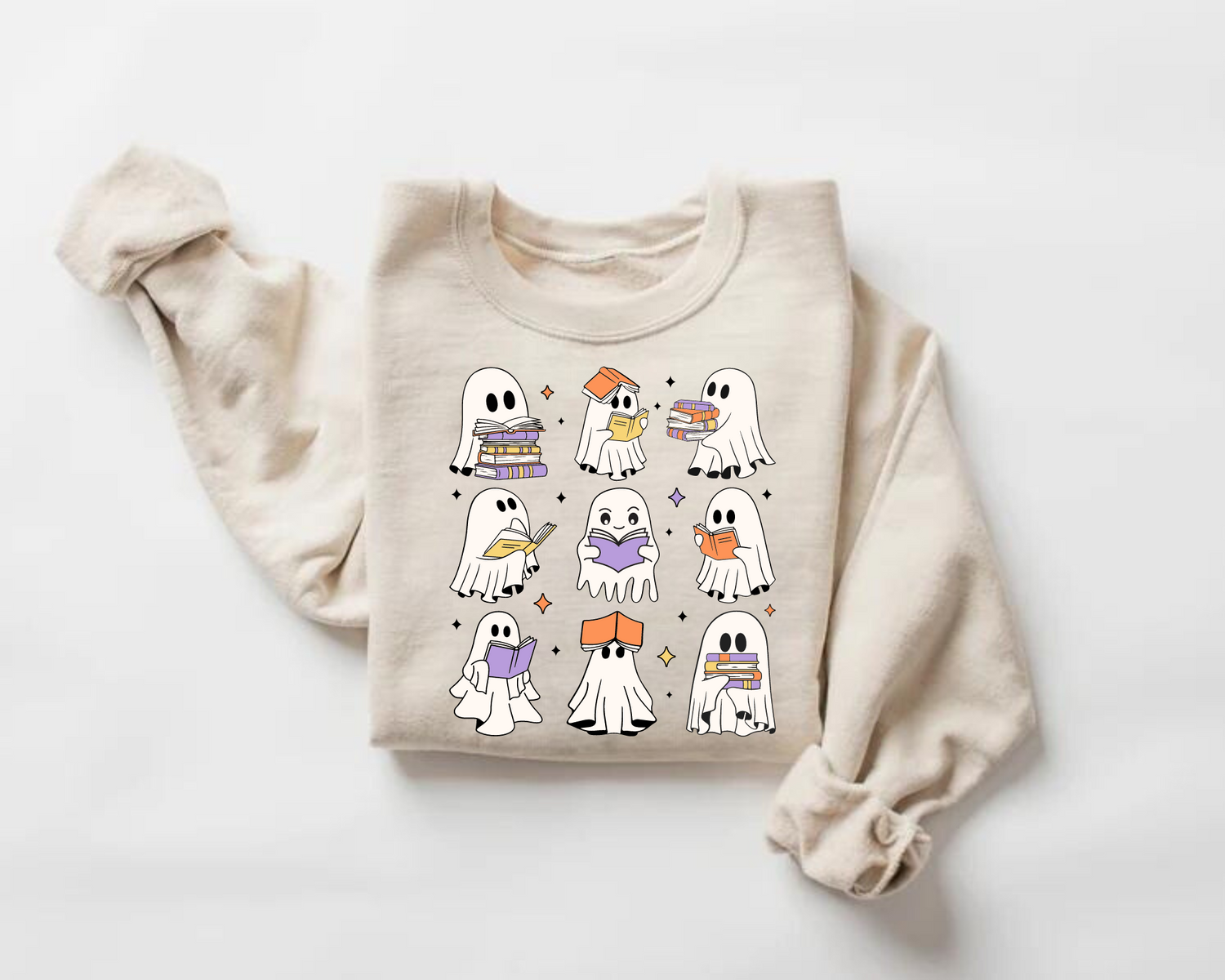 Ghosts Reading Sweatshirts Hippo Boutique