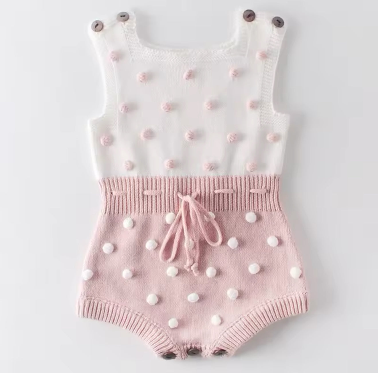 Pink Knit Sleeveless Romper Hippo Boutique