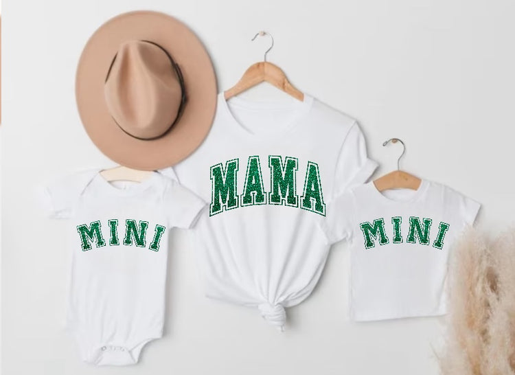 Glitter Mama & Mini Matching T-Shirts & Onesie - White Hippo Boutique