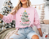 All Booked for Christmas Sweatshirts Hippo Boutique