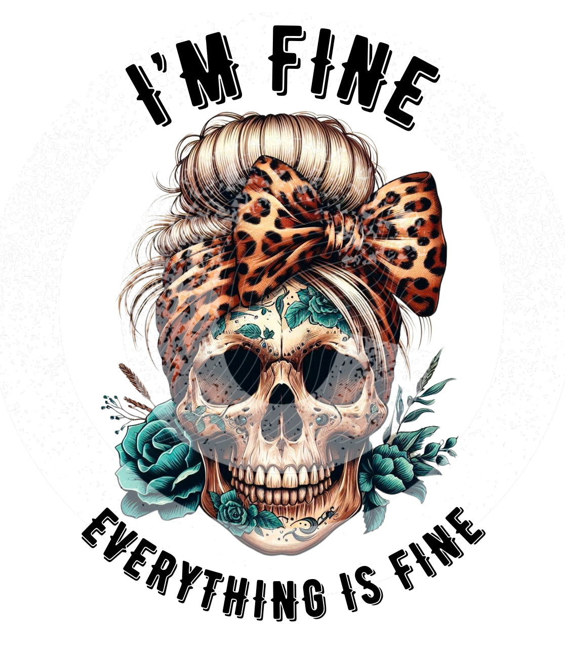 Mama Floral Skull Leopard Digital File PNG Hippo Boutique