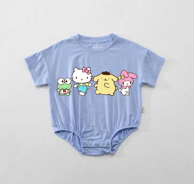Kitty Baby t-shirt bubble Romper Hippo Boutique