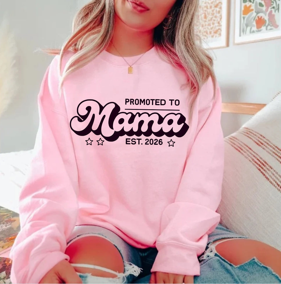 Personalized Promoted to Mama Sweatshirt Hippo Boutique