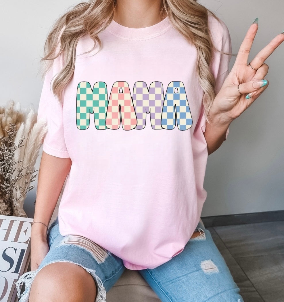 Checkered Mama T-Shirts Hippo Boutique