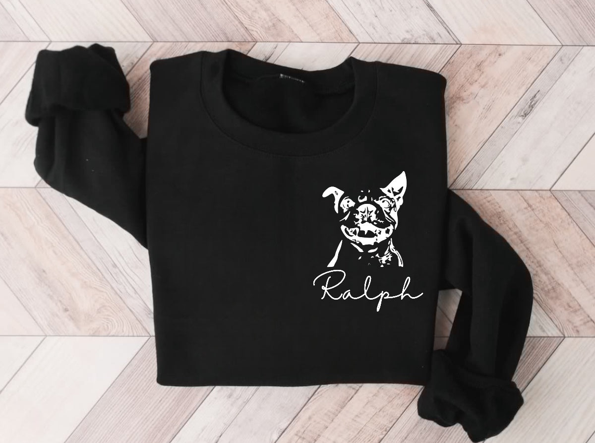Dog Portrait Sweatshirt Hippo Boutique