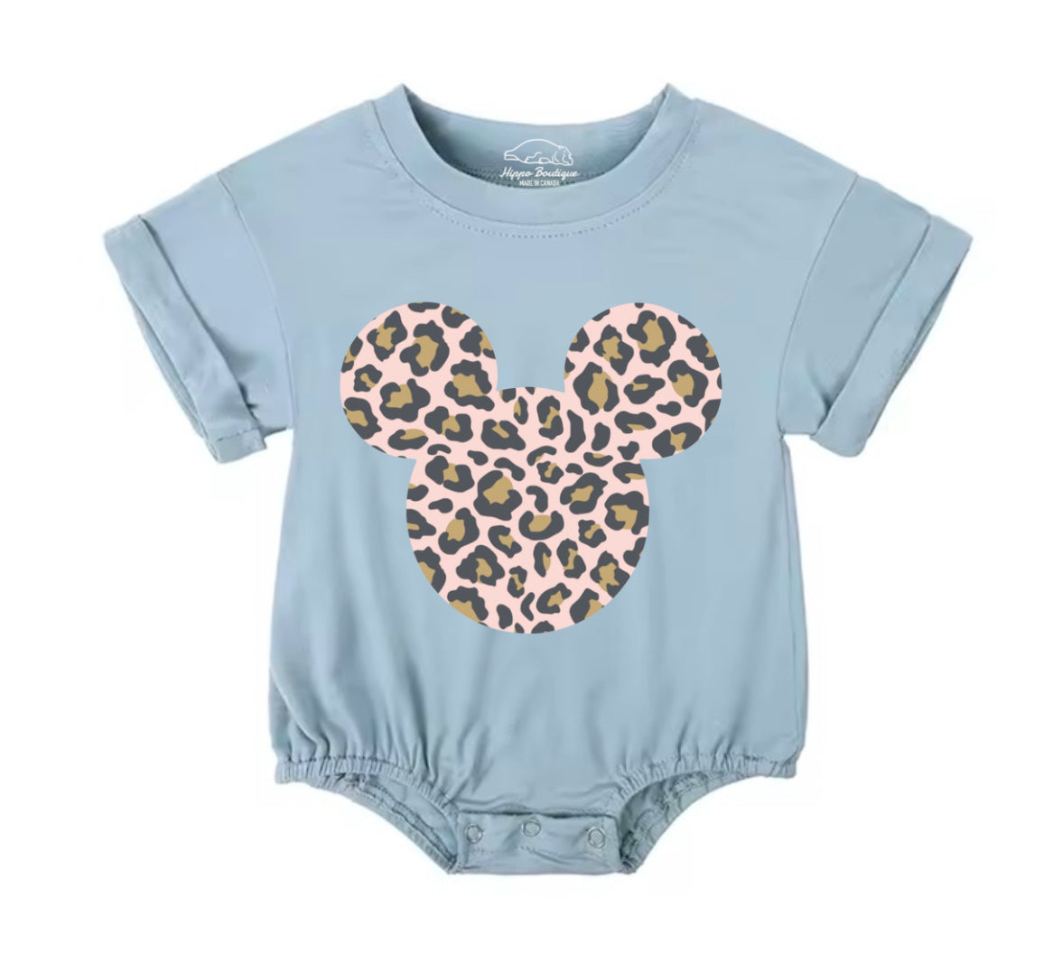 Leopard Mouse Baby t-shirt Bubble Romper Hippo Boutique