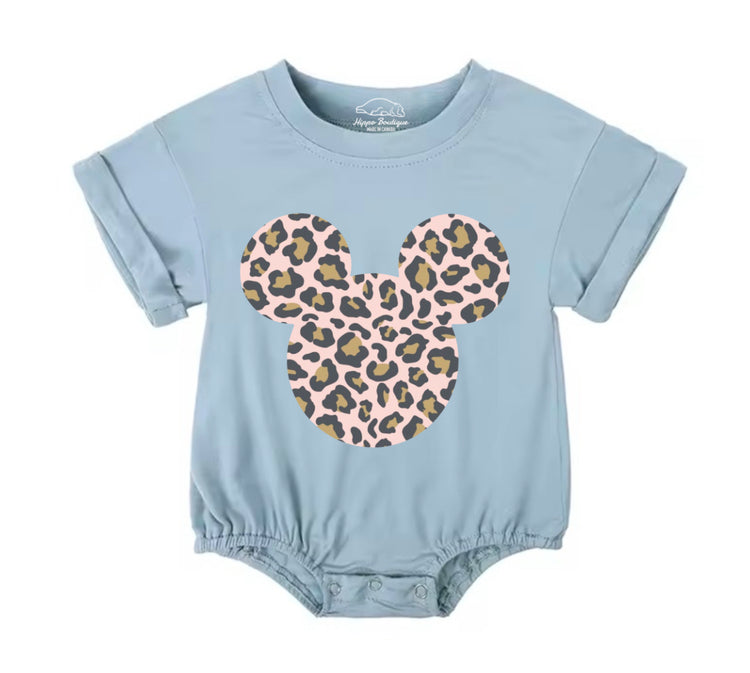 Leopard Mouse Baby t-shirt Bubble Romper Hippo Boutique