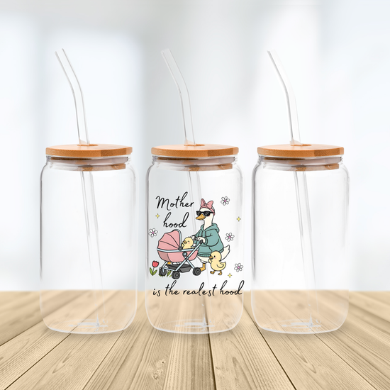 Motherhood Goose glass Tumbler Hippo Boutique