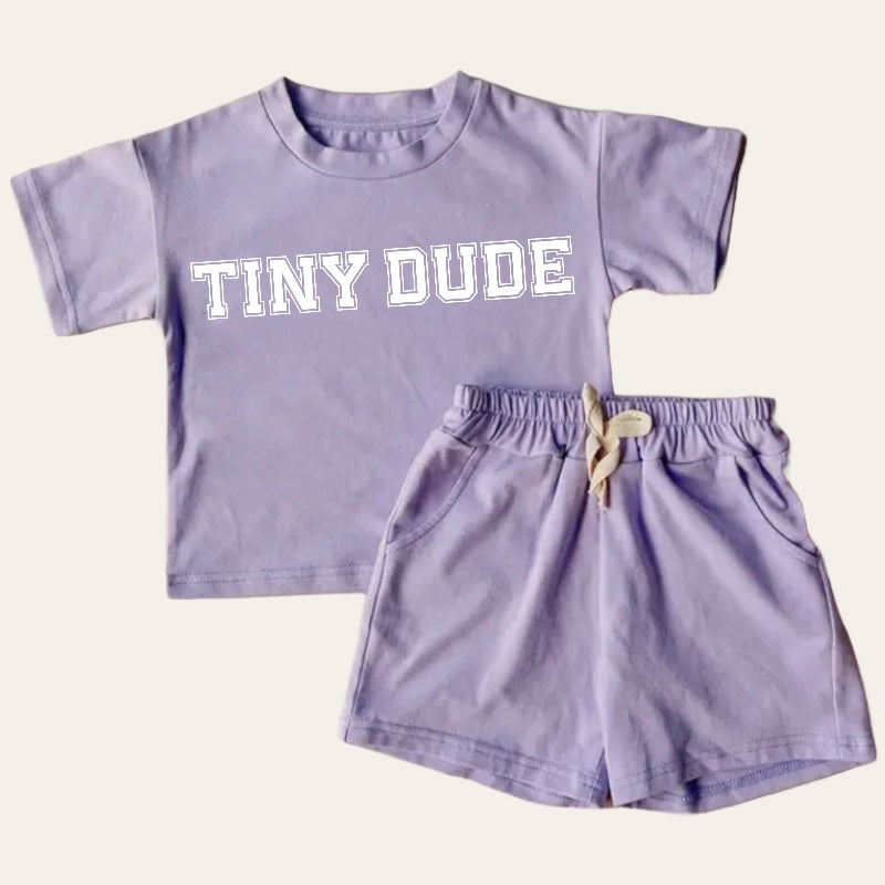 Tiny Dude Baby Boy T-Shirt & Shorts Set Hippo Boutique
