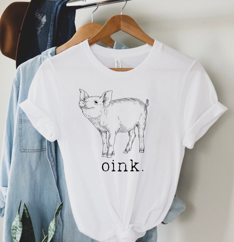 Oink Piggy Women’s T-Shirts Hippo Boutique