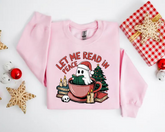Let me read in peace Ghost Christmas Sweatshirts Hippo Boutique